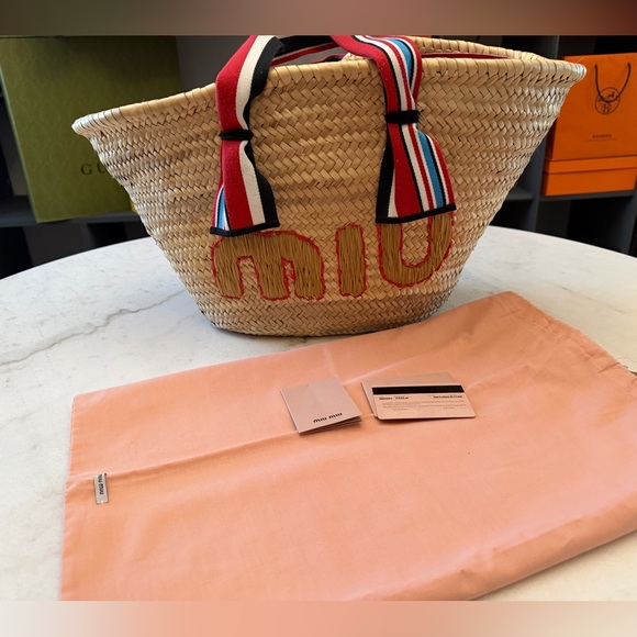 Miu Miu Raffia Handbag Basket bag - Picture 9 of 15